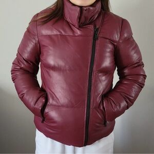 Elegant Women's Plum Puffer Jacket